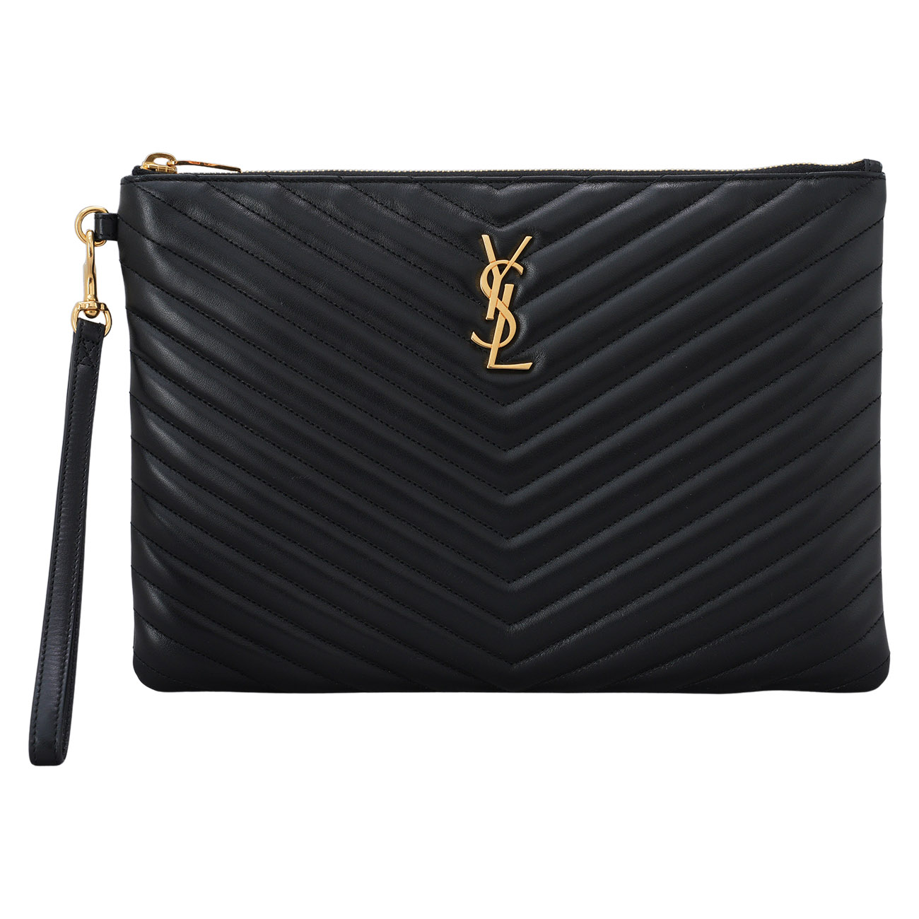 YVES SAINT LAURENT(USED)생로랑 559193 모노그램 쉐브론 클러치